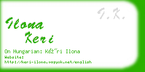 ilona keri business card